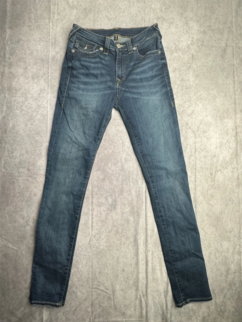 True Religion Mid Rise Flare Jeans Blue Y2K Bootcut Denim Women’s 29x32 - Picture 2 of 8